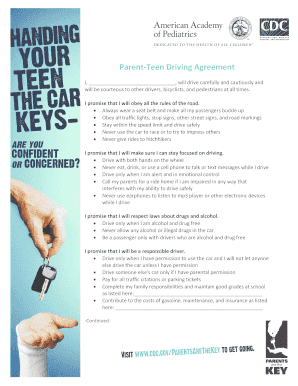 Parent-Teen Driving Agreement