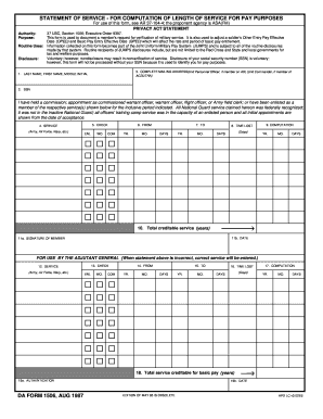 Statement of Service Form