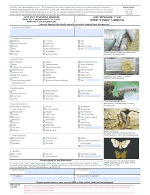 USDA Gypsy Moth Inspection Checklist