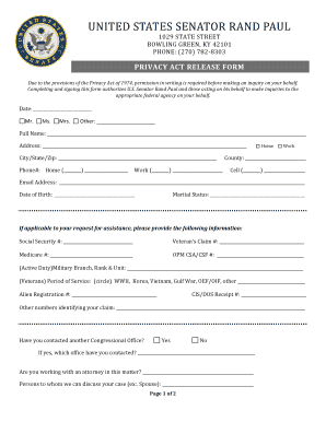 Privacy Act Release Form