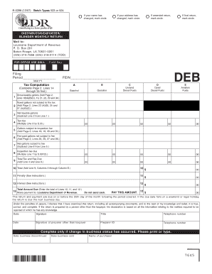 Louisiana Distributor Exporter Blender Monthly Return