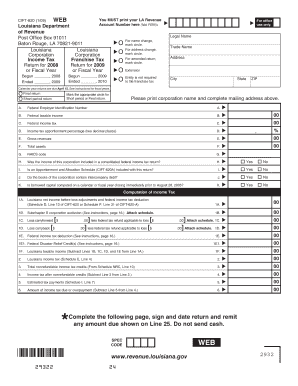 Louisiana CIFT-620 Form