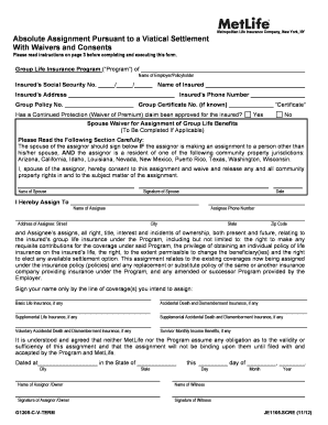 Metlife absolute assignment form
