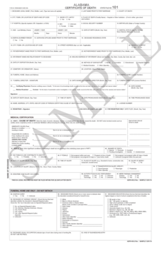 Alabama Certificate of Death