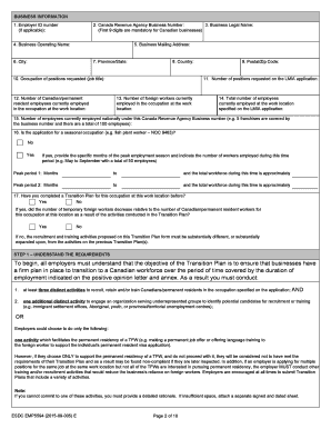 Employer Transition Plan Form
