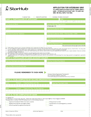 StarHub GIRO Application Form