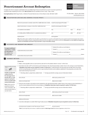 Nonretirement Account Redemption - Wells Fargo Funds