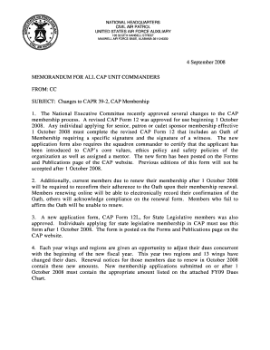 CAP Form 12 Senior Membership Application
