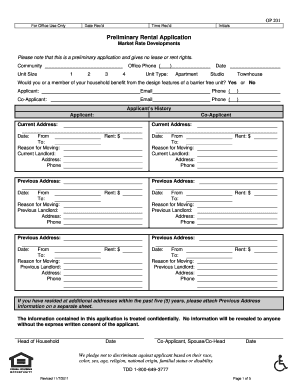 Preliminary Rental Application - KMG Prestige - employee kmgprestige
