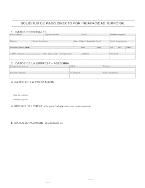 SOLICITUD DE PAGO DIRECTO POR INCAPACIDAD TEMPORAL - umivale