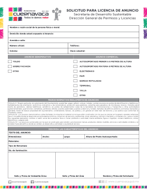 LICENCIA DE ANUNCIO - cuernavacagobmx