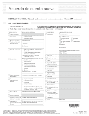 Instrucciones para un Acuerdo de cuenta nueva - Venecredit