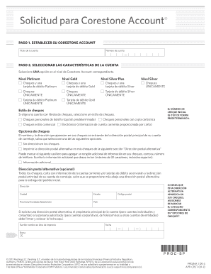 Solicitud para Corestone Account - bvenecreditsecuritiesbbcomb
