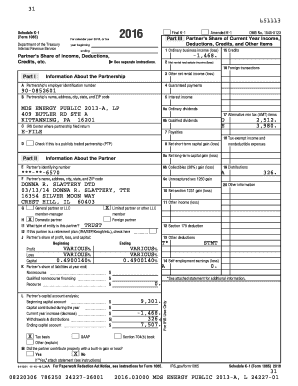 Schedule K-1 2016