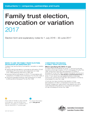 Family Trust Election Form 2017
