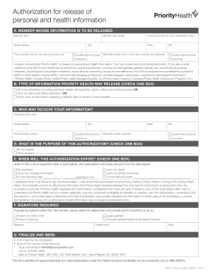 HIPAA Authorization Form - Priority Health