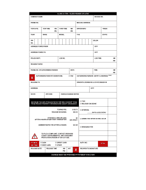 Tow Invoice Form