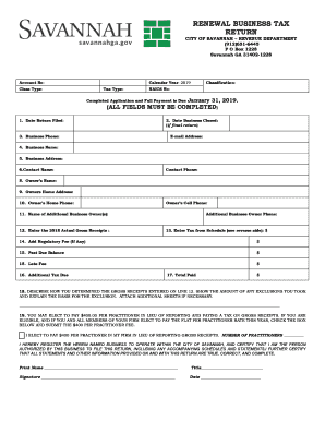 Business license savannah ga