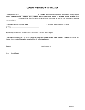Consent to Sharing of Information