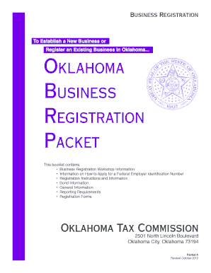 Oklahoma Business Registration Packet