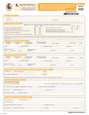 Spanish Tax Form 030