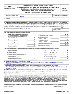 4852 form