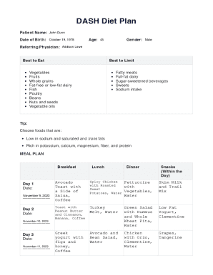 DASH Diet Plan