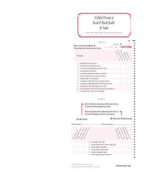 School Code 60 for Youth Survey Form