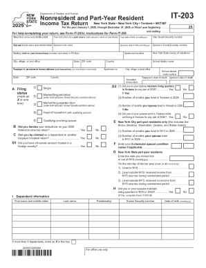 How to file New York Form IT-203 for a Nonresident