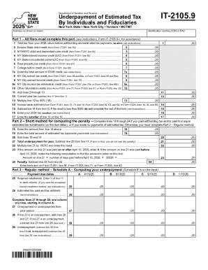 Instructions for Form IT-2105: Estimated Income Tax