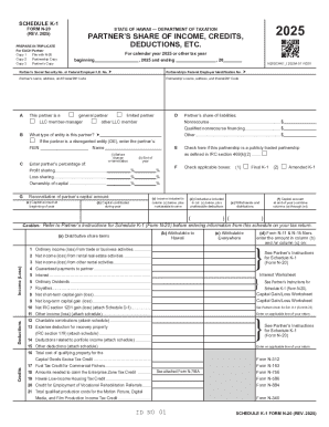 2025 Form IRS 1065 - Schedule K-1 Fill Online, Printable