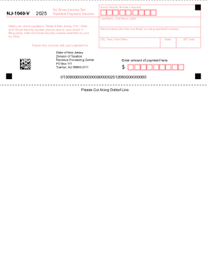 NJ-1040-V 2025 Resident Payment Voucher