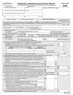 Nebraska Individual Income Tax and Amended Return Booklet